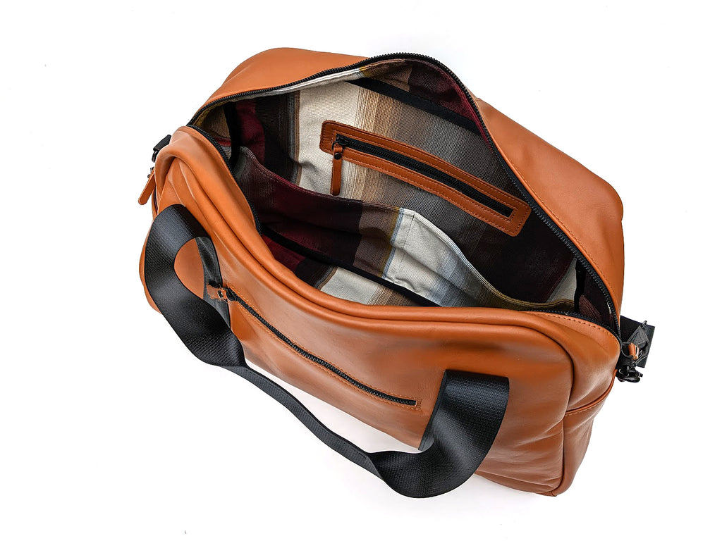 Mariclaro Leather Duffle Bag - Brown