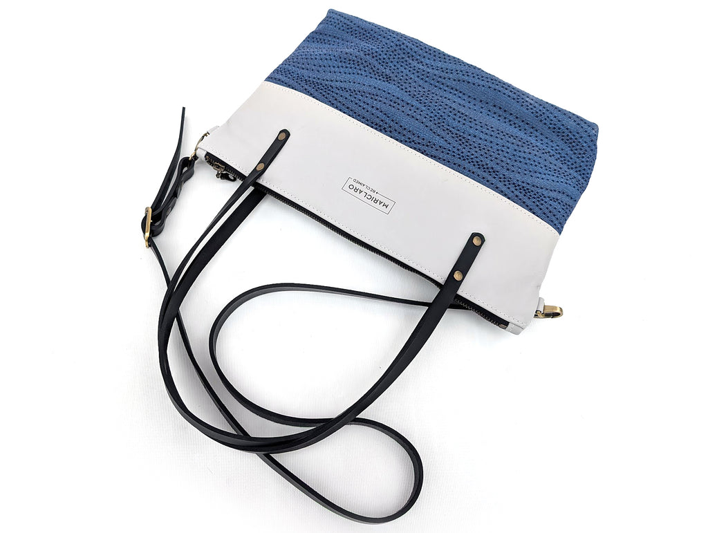 Mariclaro VIE Purse - Vintage Air Canada Material Blue