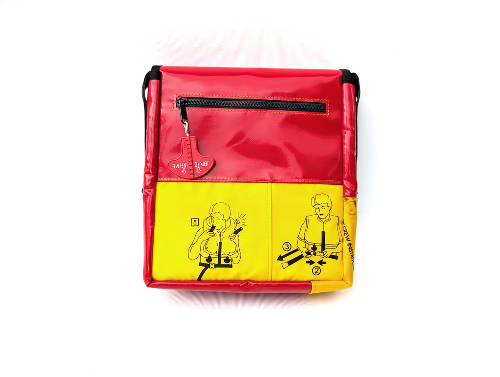 Mariclaro Mini Messenger Bag - Aircraft Life Jackets - Red