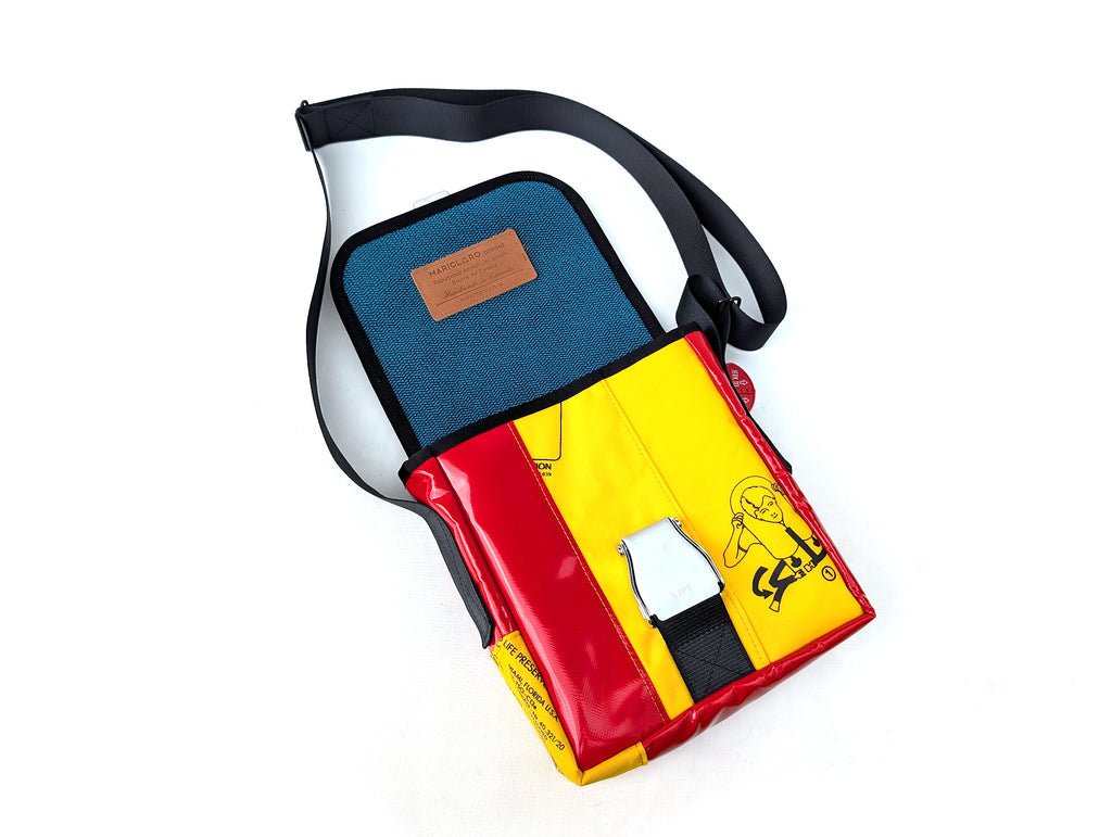 Mariclaro Mini Messenger Bag - Aircraft Life Jackets - Red