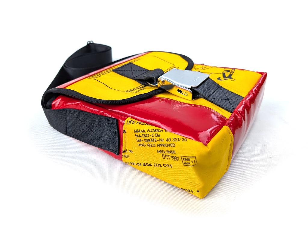 Mariclaro Mini Messenger Bag - Aircraft Life Jackets - Red