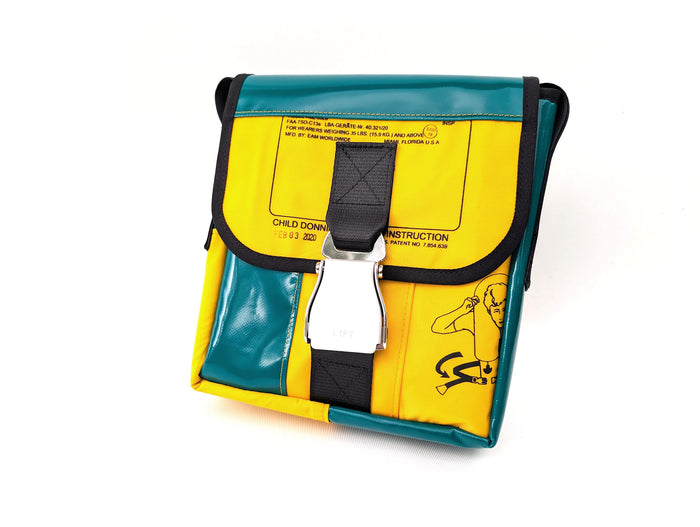 Mariclaro Mini Messenger Bag - Aircraft Life Vests - green