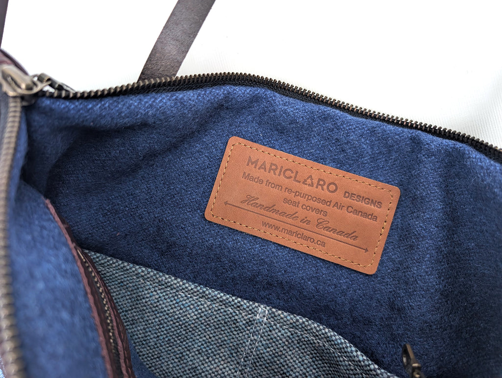 Sac à main Mariclaro VIE - Matériel Air Canada vintage 