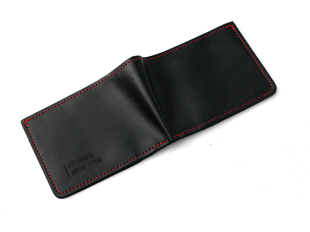 Mariclaro Billfold - Air Canada 777HD / Red Stitch