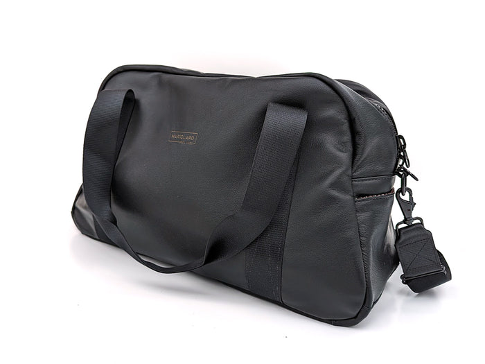 Mariclaro Leather Duffle Bag - Black