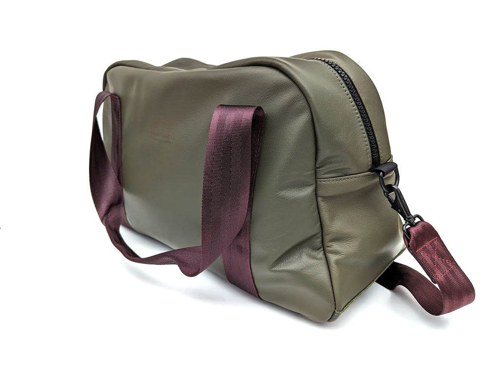 Mariclaro Leather Duffle Bag - Green